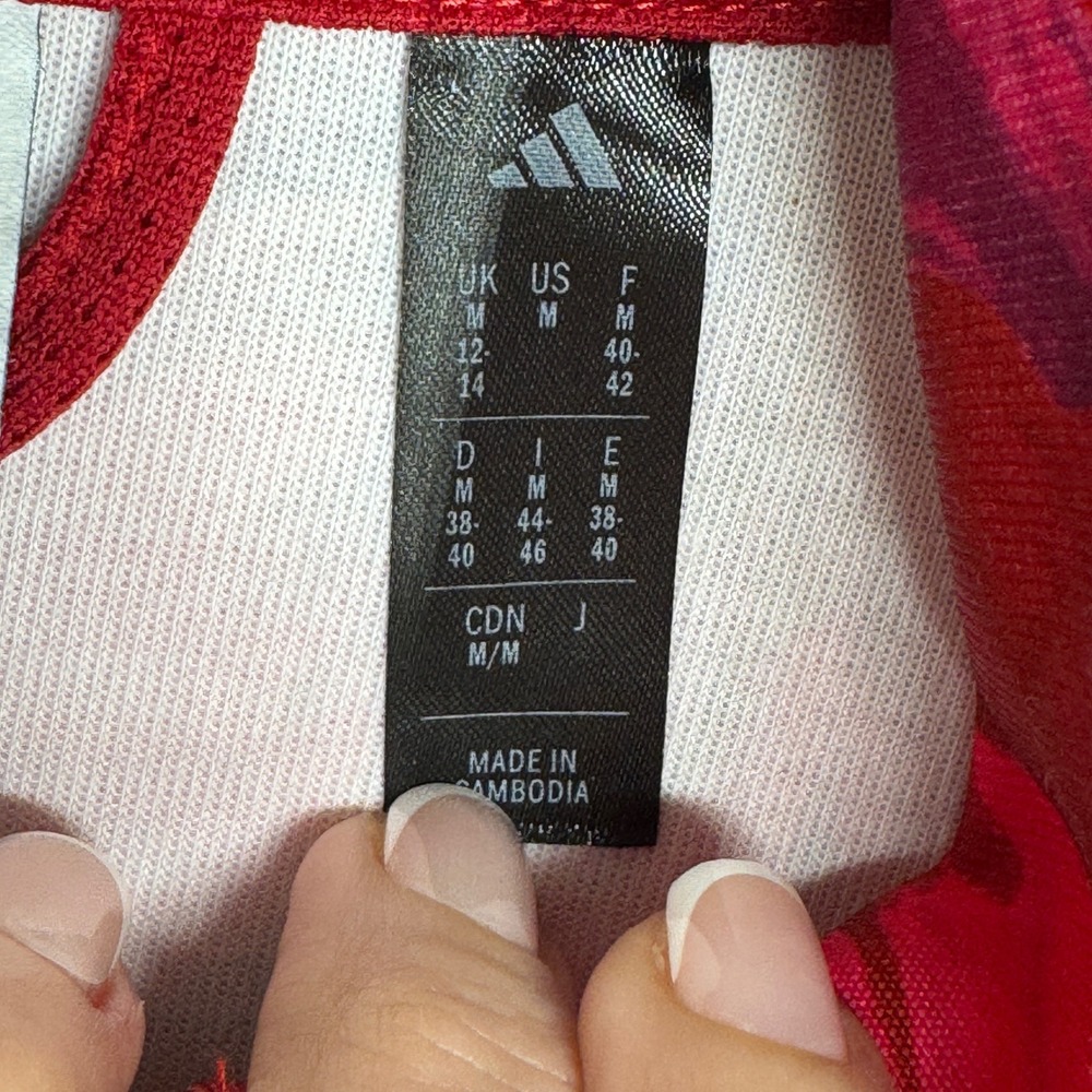 Adidas x FARM Rio Floral Tracksuit Set Pink Purple Jacket Pants Size M Tropical - Picture 5 of 11